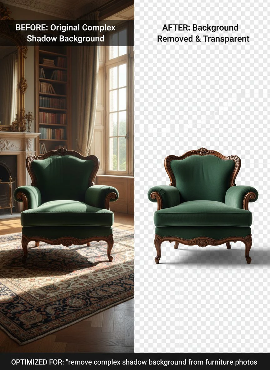 remove complex shadow background from furniture photos - Professional Guide